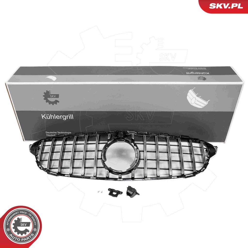 ESEN SKV 66SKV537 Kühlergrill Frontgrill passend für MERCEDES-BENZ C-Klasse T-modell (S205) Silber
