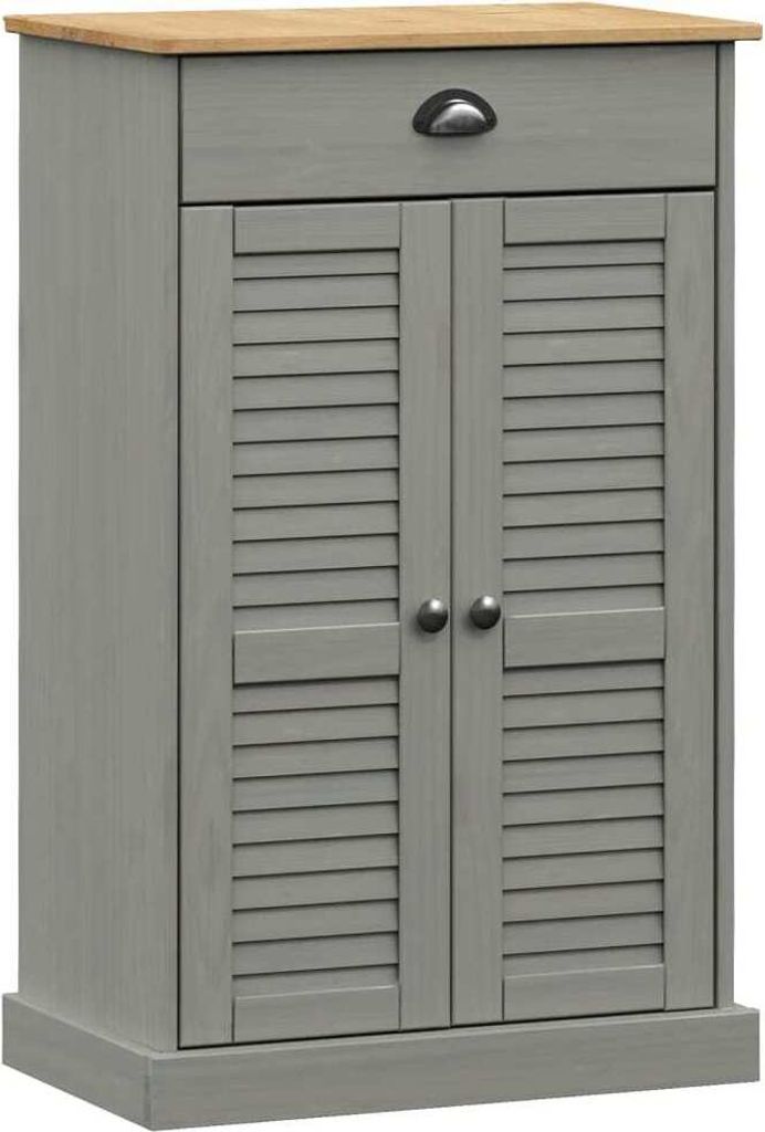 vidaXL Botník VIGO Grey 60x35x96 cm Borovicový masiv Obrázek produktu 