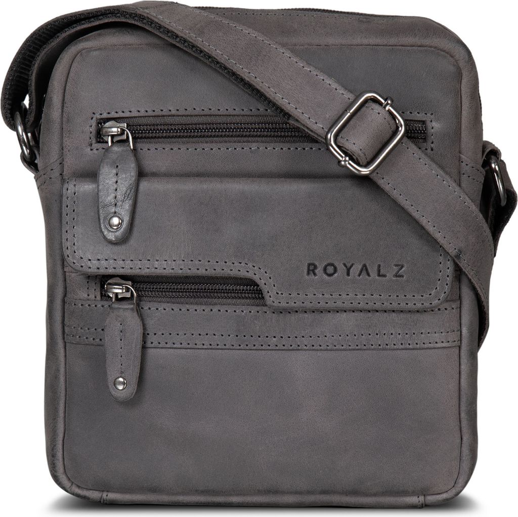 ROYALZ "Oregon" Leder Umhängetasche Herren Klein Männer Ledertasche Vintage Herrenhandtasche Moderne Schultertasche Messenger Bag Echtleder