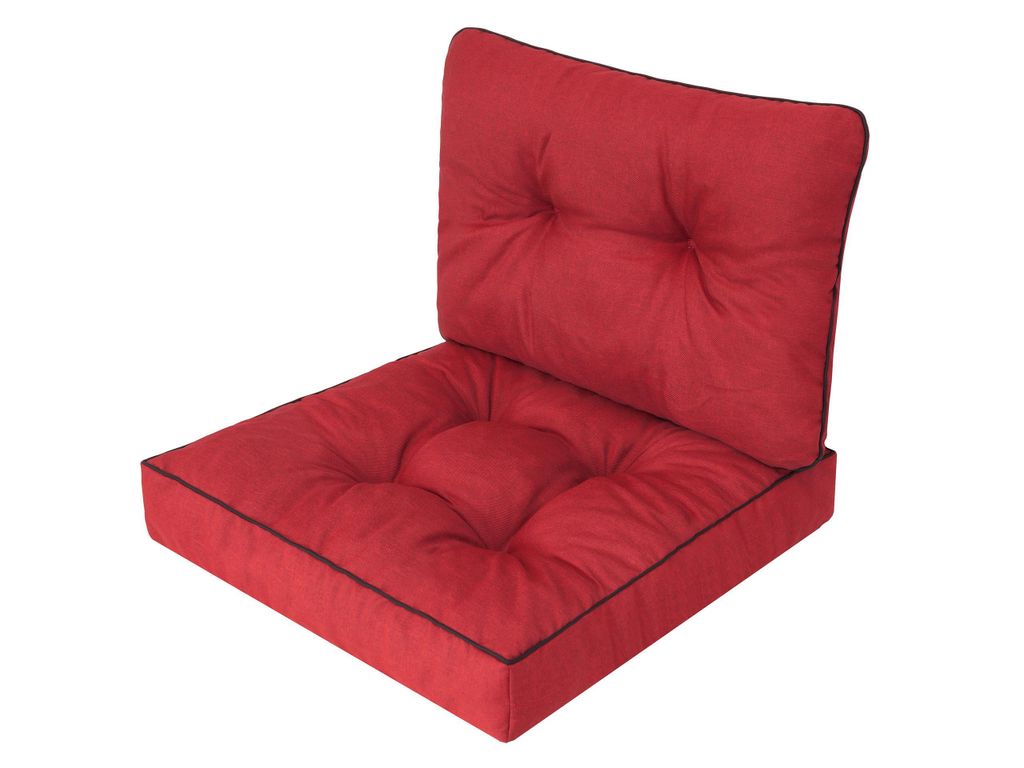 Gartenkissen Sitzauflage auf Gartenmöbel, Rattan, Gartenpolster Polsterauflagen auf Rataanmöbel, Kissen für Rattansessel - Rot, 60x60 cm