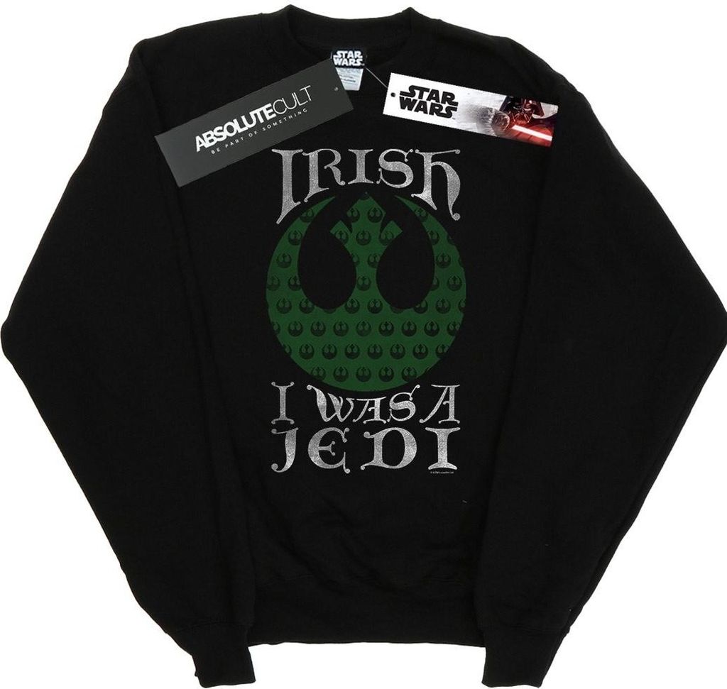 Star Wars - "Irish I Was A Jedi" Sweatshirt für Herren BI45758 (5XL) (Schwarz)