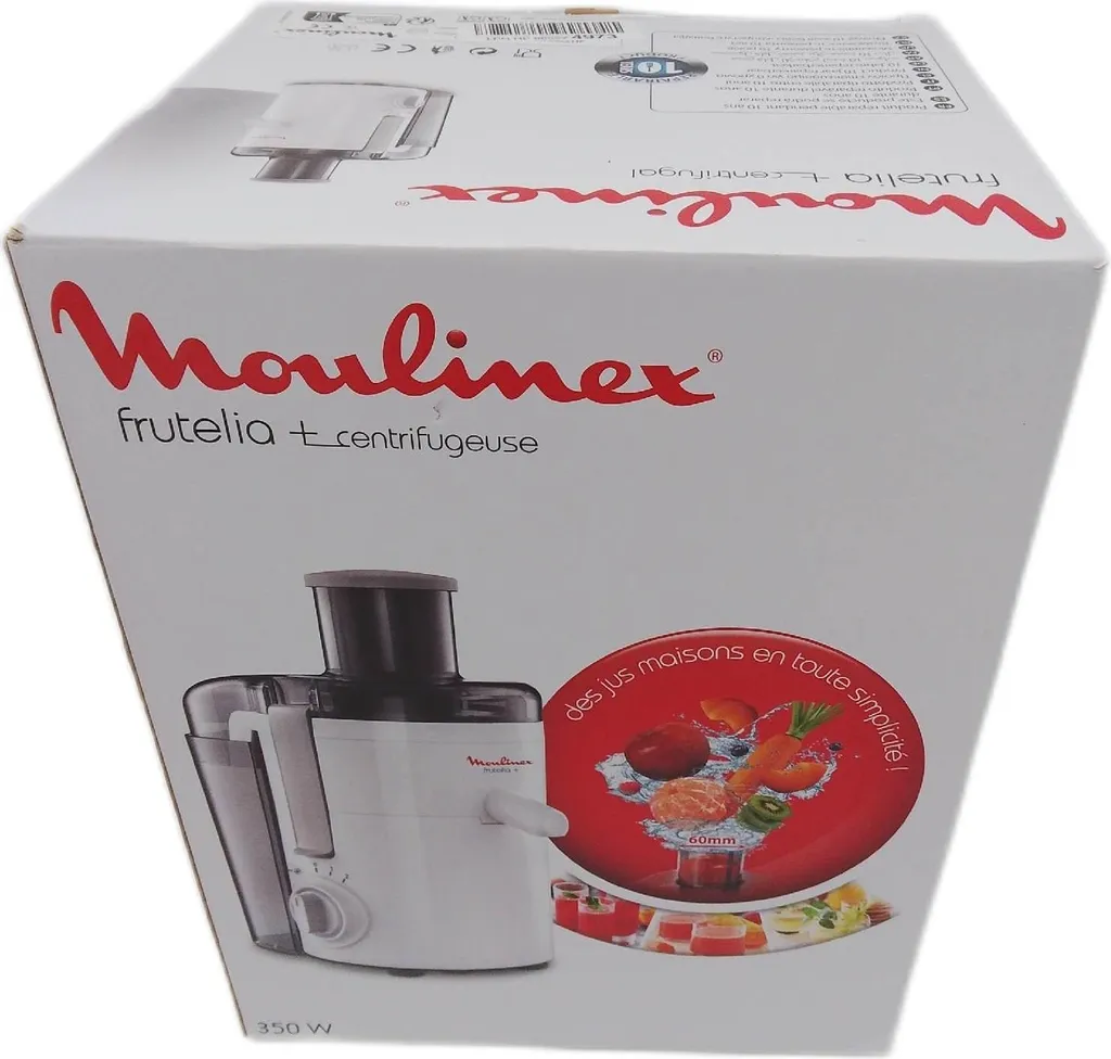 Extracteur de Jus Centrifugeuse Moulinex JU370110 Design Blanc