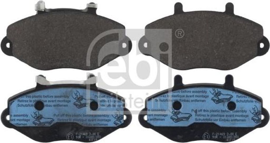 FEBI BILSTEIN 116070 Bremsbelagsatz, Scheibenbremse OE 1134159 kompatibel mit Transit