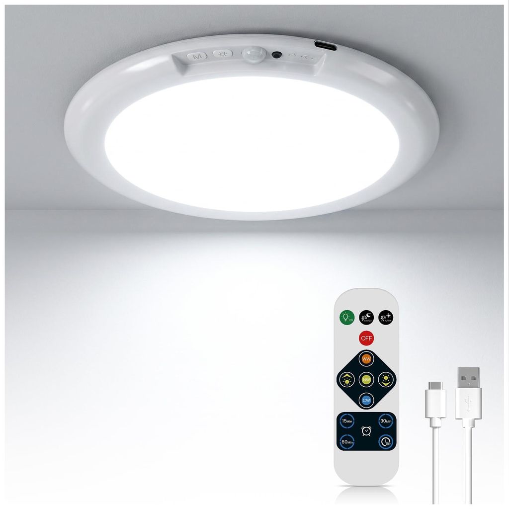 TobeBright Wiederaufladbare Deckenleuchte mit Produktbild 