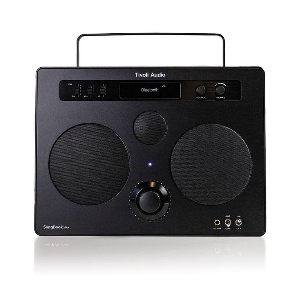 Tivoli Audio SongBook MAX Black, tragbares Kraftpaket im Vintage-Stil, DAB/DAB+, FM, EQ, Bluetooth, Akku