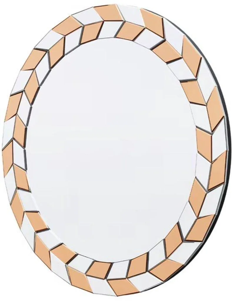 Miroir mural 60 cm à cadre fin - Miroir rond haute réflexion design chic