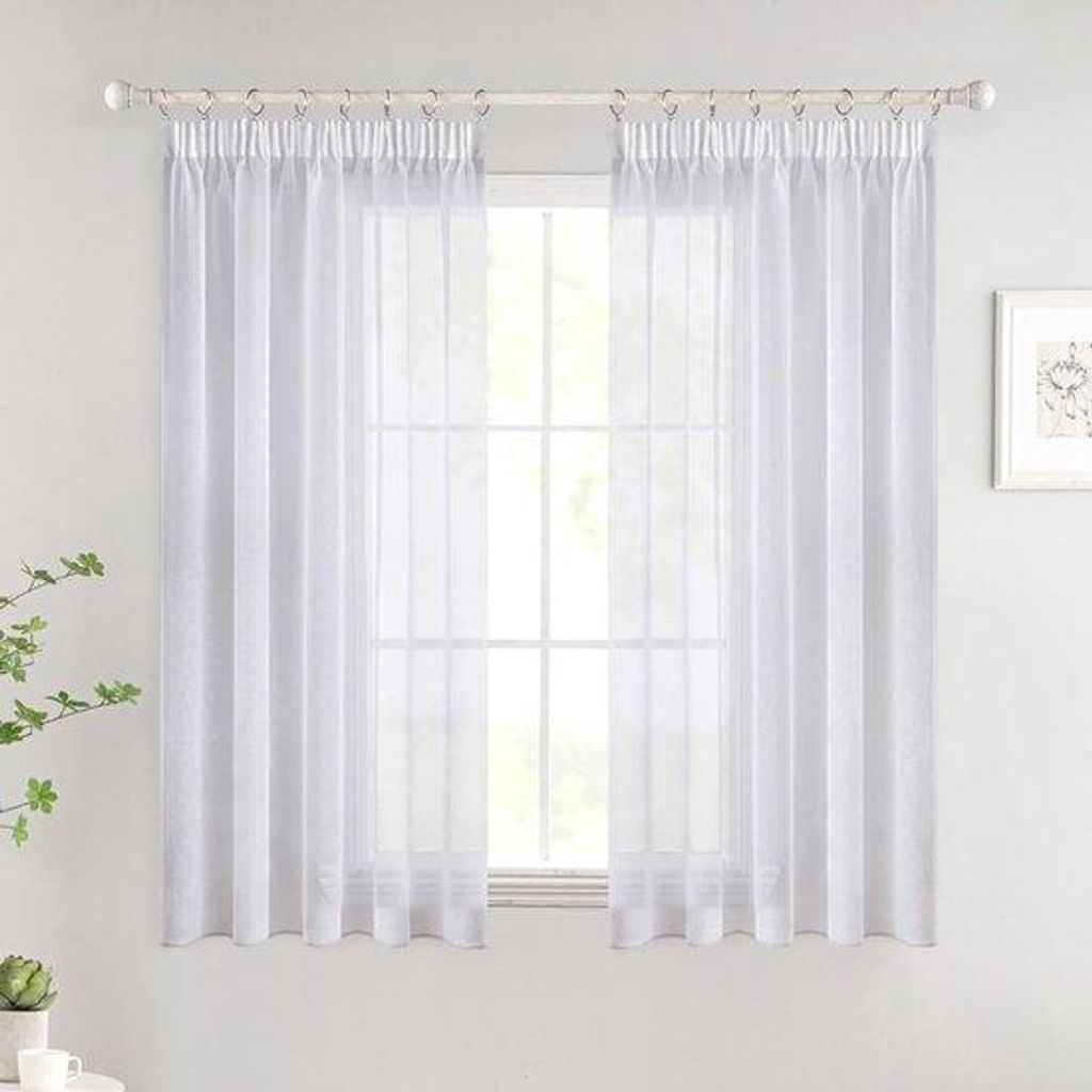 Gardinen mit Faltenband, kurz, Fenster gardine, Voile, Gardinen für das Wohnzimmer, transparente Gardinen, Schlafzimmer, moderne Vorhänge, Set vo...