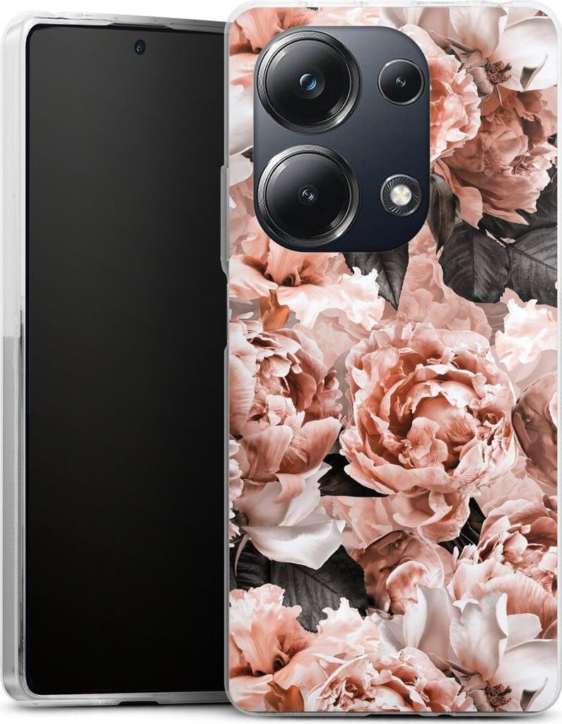 DeinDesign Handyhülle für Xiaomi Poco M6 Pro Silikon Hülle Case Smartphone Schutzhülle Blume Rose Vintage
