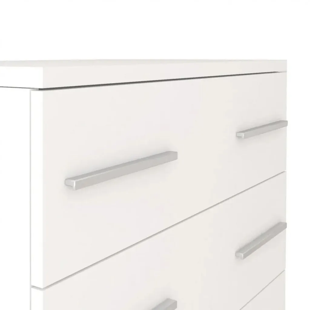 Commode OLEG blanche - Buffet bas scandinave avec 3 grands tiroirs