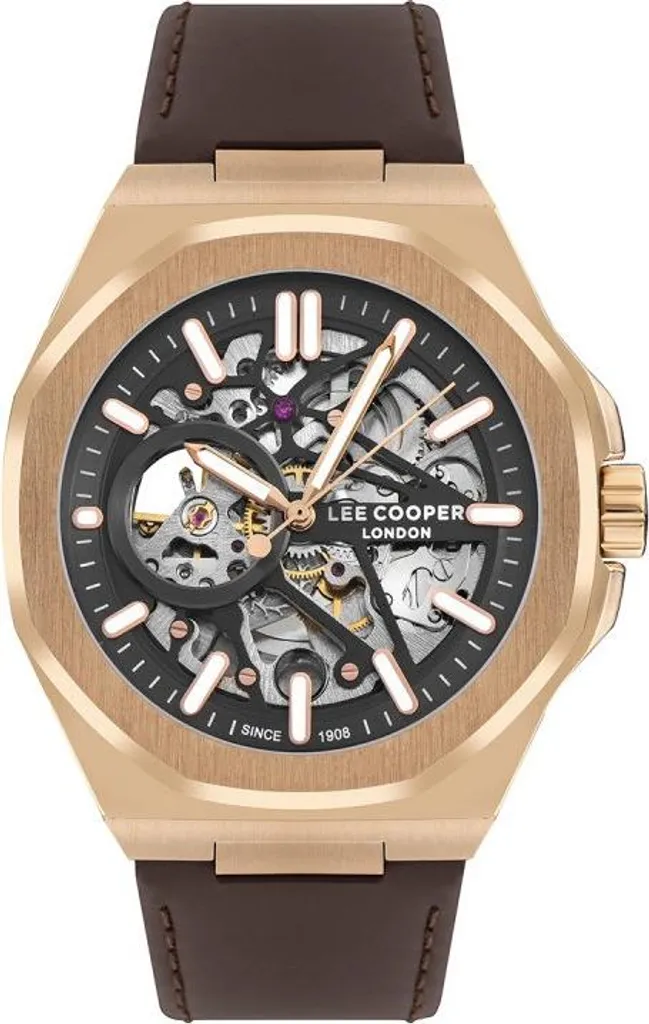 Montre Homme Automatique Lee Cooper Samuel LC07978.454 en Acier Argent