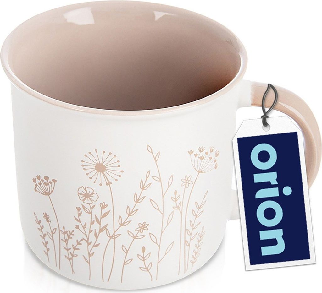Orion Porzellanbecher Kaffeetasse Teetasse Becher Kaffeebecher Teebecher Porzellantasse Tasse aus Porzellan 400 ml