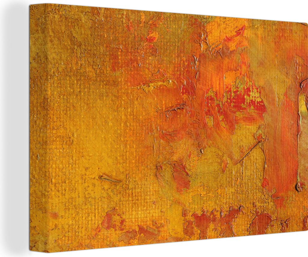 OneMillionCanvasses - Leinwandbilder - 140x90 cm, Ölgemälde Herbstfarben, Wandbilder Kunstdruck Wanddekoration - Foto auf Leinwand - Gemälde a...