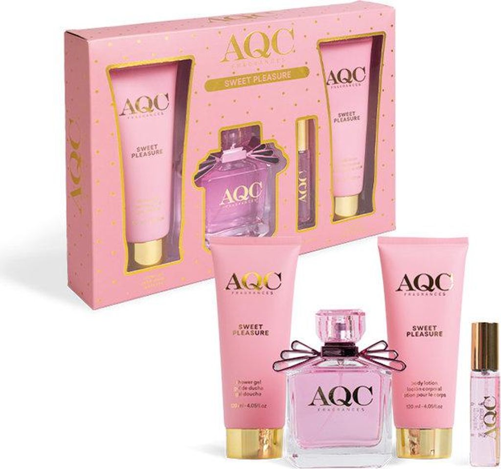 Aqc | Geschenkset Damen - Rosa Edition - 355ml - Zarter Duft - Elegante Körperpflege zum Verschenken