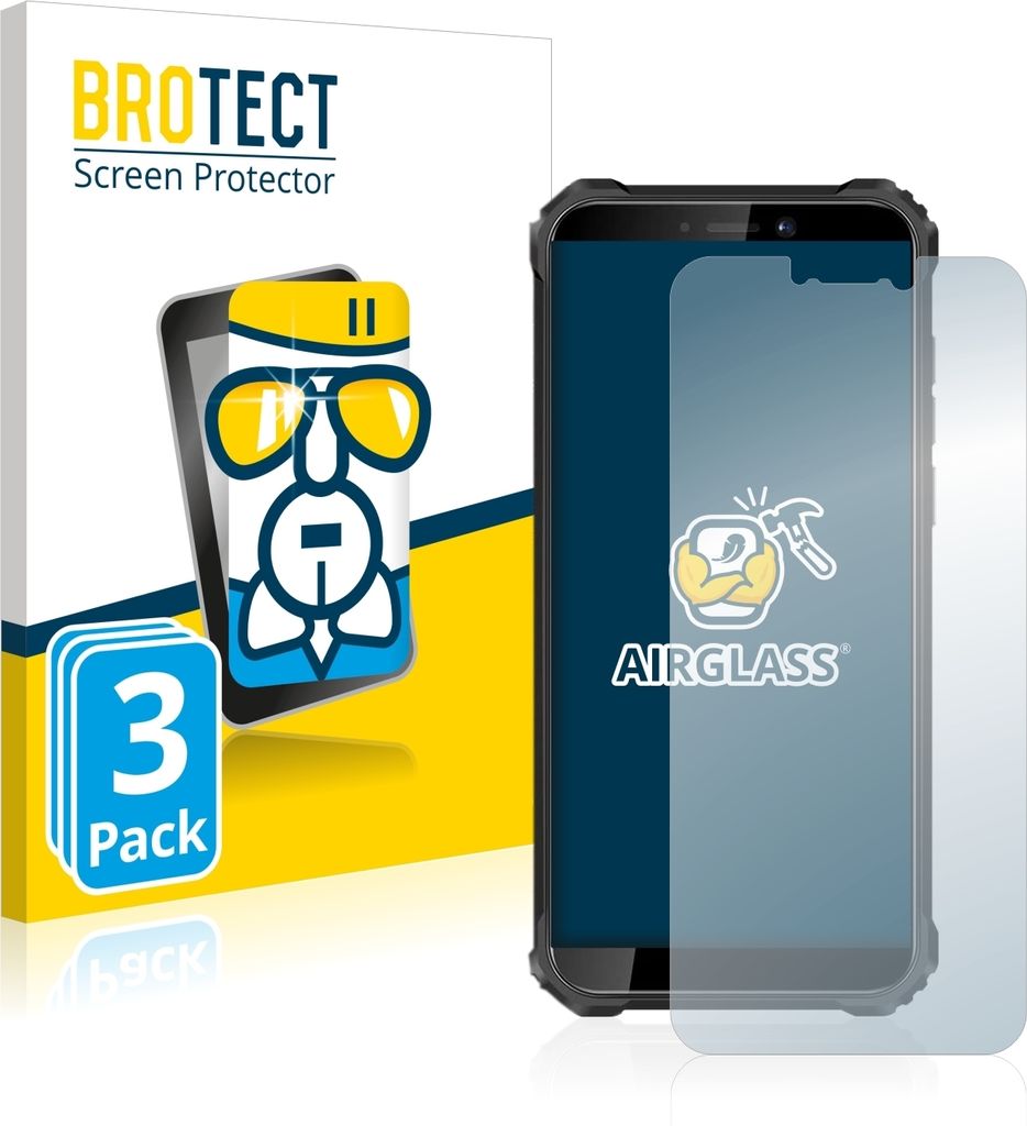 3x BROTECT Schutzglas für Oukitel WP5 Pro Schutzfolie Panzer Folie Glas Display Schutz klar