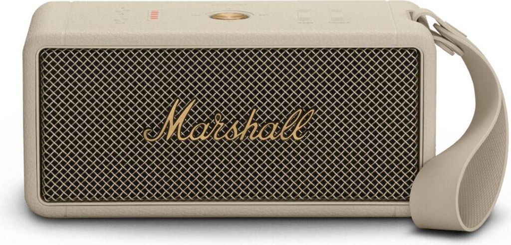 Marshall Middleton kabelloser tragbarer Bluetooth-Lautsprecher, ber 20 Stunden tragbare Spielzeit, wasserfest IP67 Crme