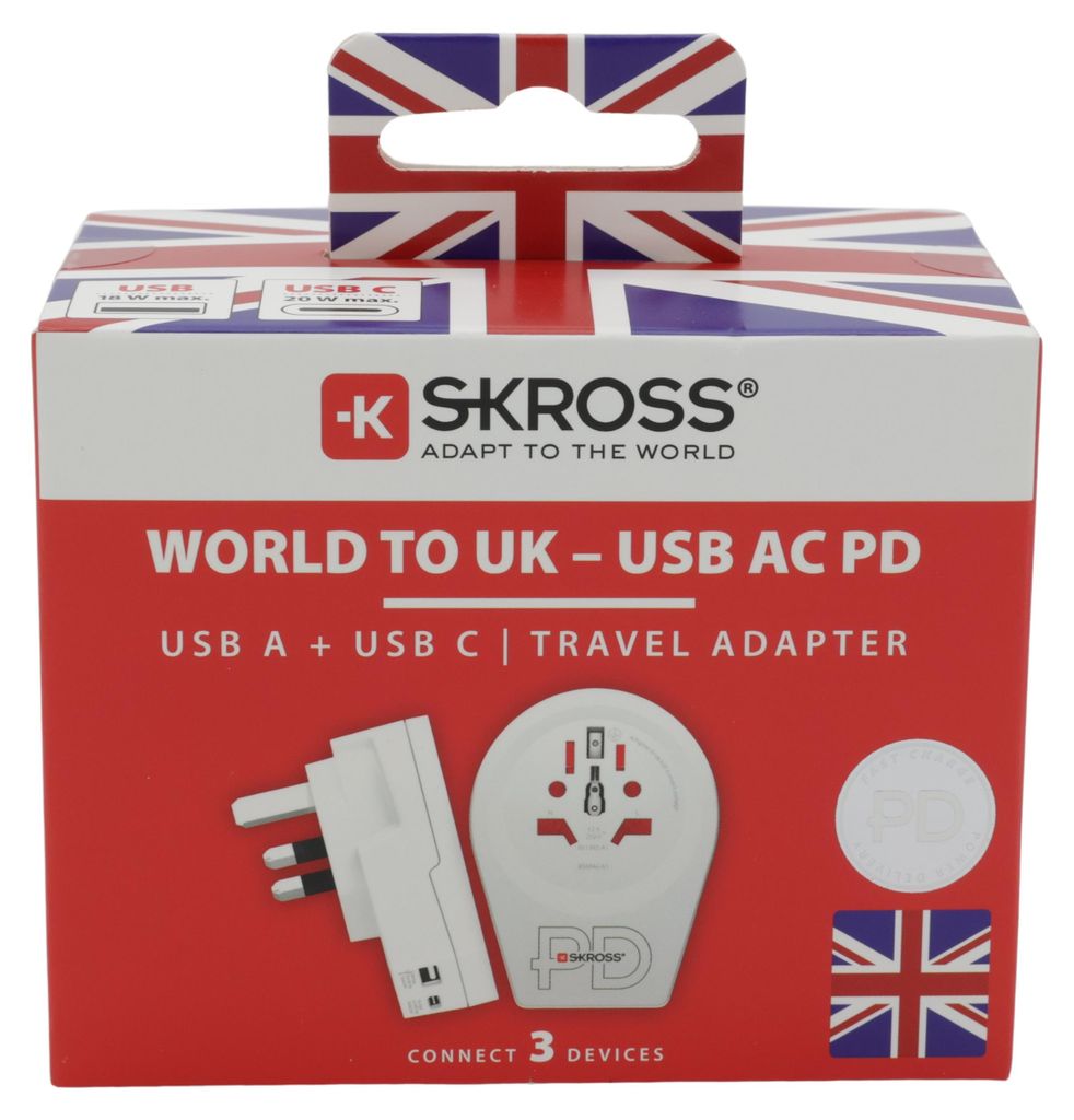 SKROSS World to UK USB AC20PD Immagine del prodotto 