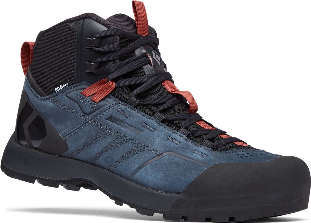 M Missn Lthr Mid Wp Apch Shoes, 12, 9374 Eclipse-Red Rock, Herren - Black Diamond
