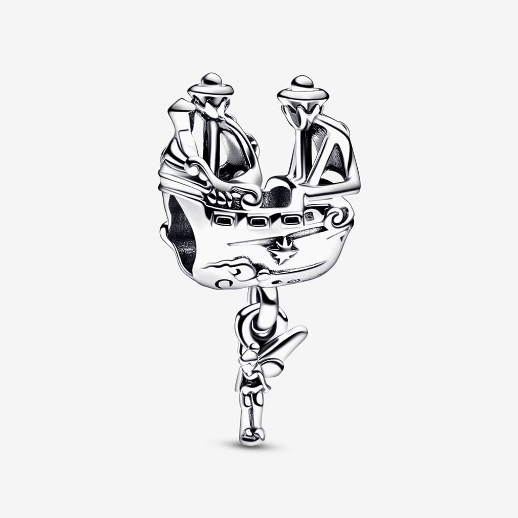 Disney x Pandora Charm Tinker Bell & Captain Hooks Pirate Ship 792521C00 Sterling Silber 925