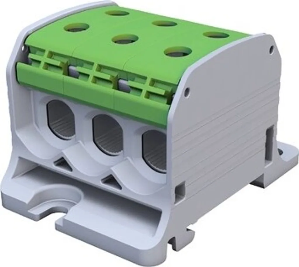 Raccord de rail Stb 50-3 Al/Cu Simblock Vert 87360 avec filetage M8