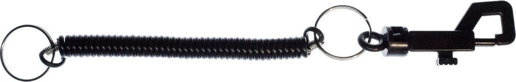 Spiral Schlüsselanhänger Spirale Gummi Schlüsselkette Geldbörse Haken schwarz