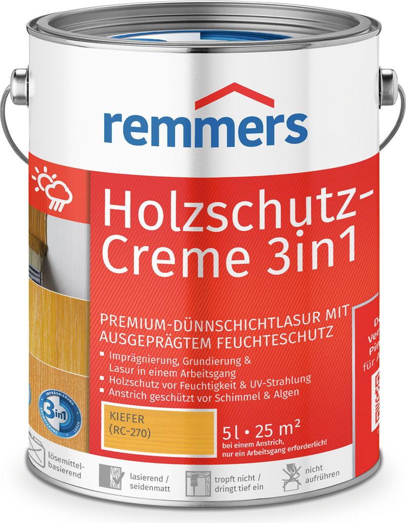 Remmers Aidol Crema Conservante per Legno 5L Pino Immagine del prodotto 