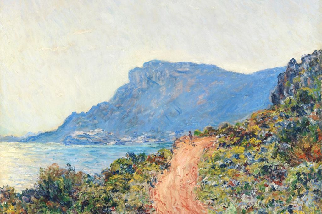 Plakat 91,5x61cm Die Corniche bei Monaco, Monet Vintage für das Wohnzimmer
