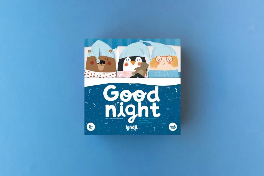 Jeu éducatif Londji Bonne nuit 3 en 1 en carton recyclé et durable