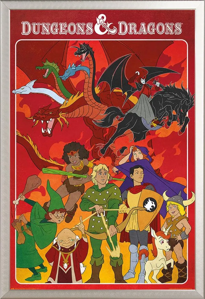 Poster D&D con Cornice Shinsuke Maxi Alluminio Argento e Vetro Acrilico
