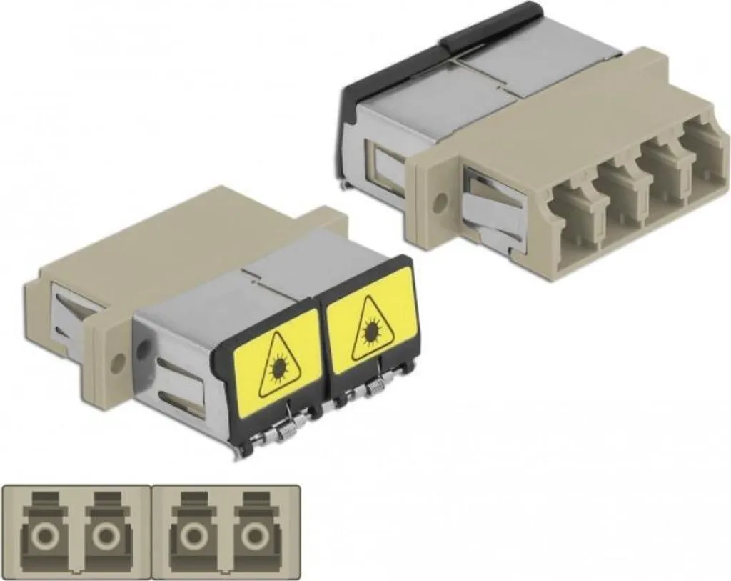 Adaptateur Traversée de Cloison LC-LC Multimode pour Baie de Brassage