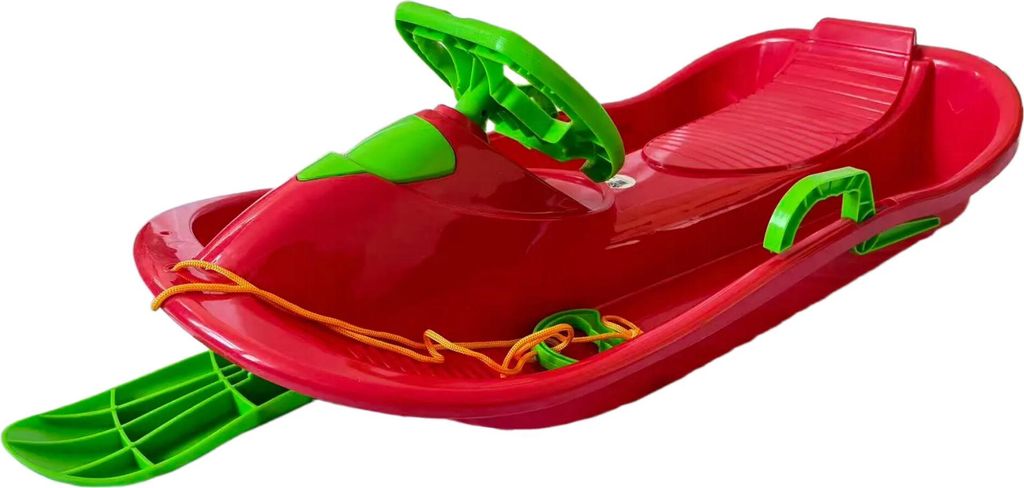 Aga Kinder Schlitten DS491 Rot, Hochwertige Kinderschlitten Produktbild 