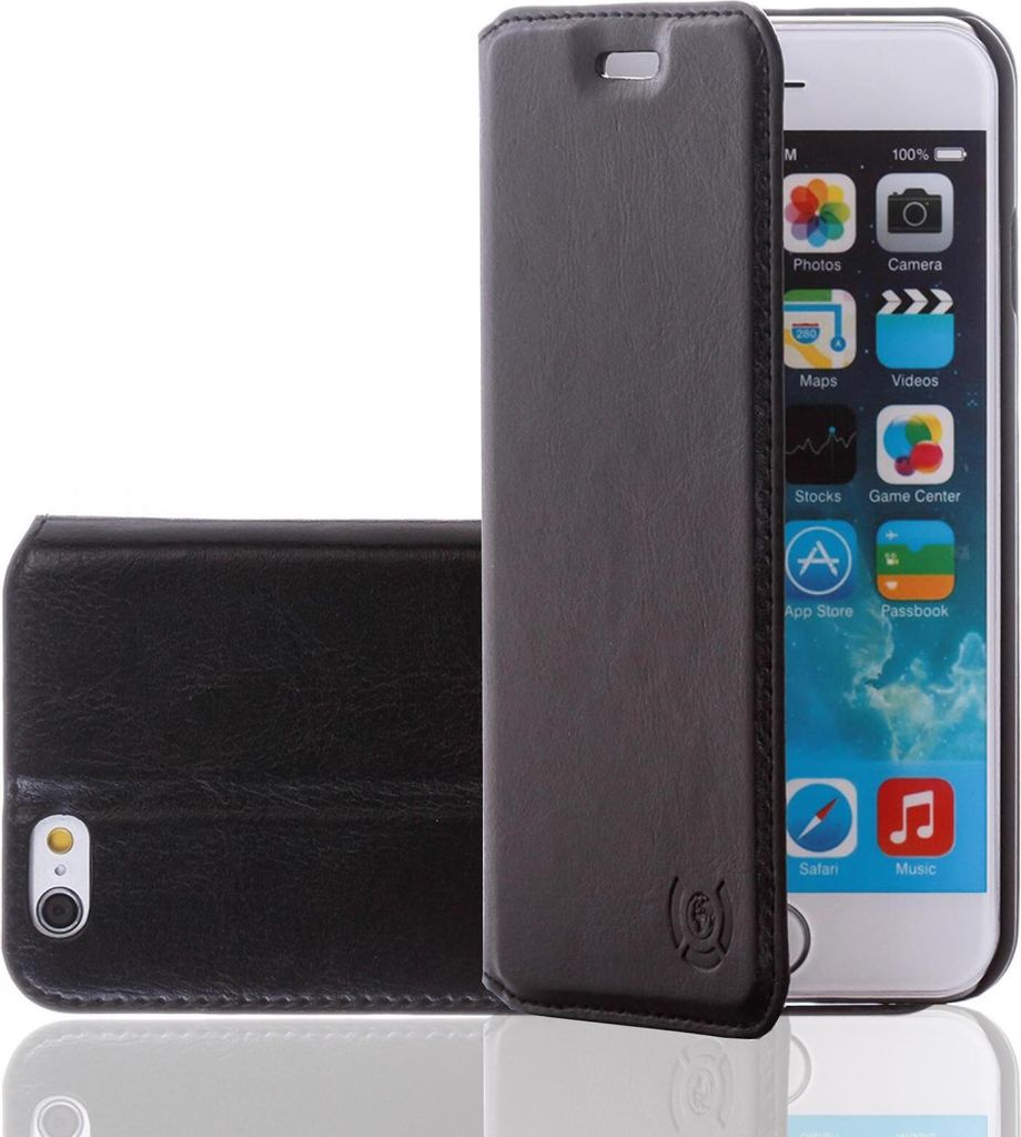 Sony Xperia Z (L36H) Echt-Leder numia Flipcover Schwarz