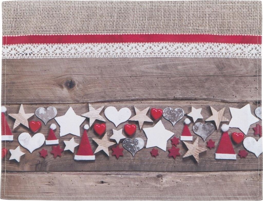 Tischset - Platzmatte - Scott - Weihnachten Sterne Herzen - Produktbild 