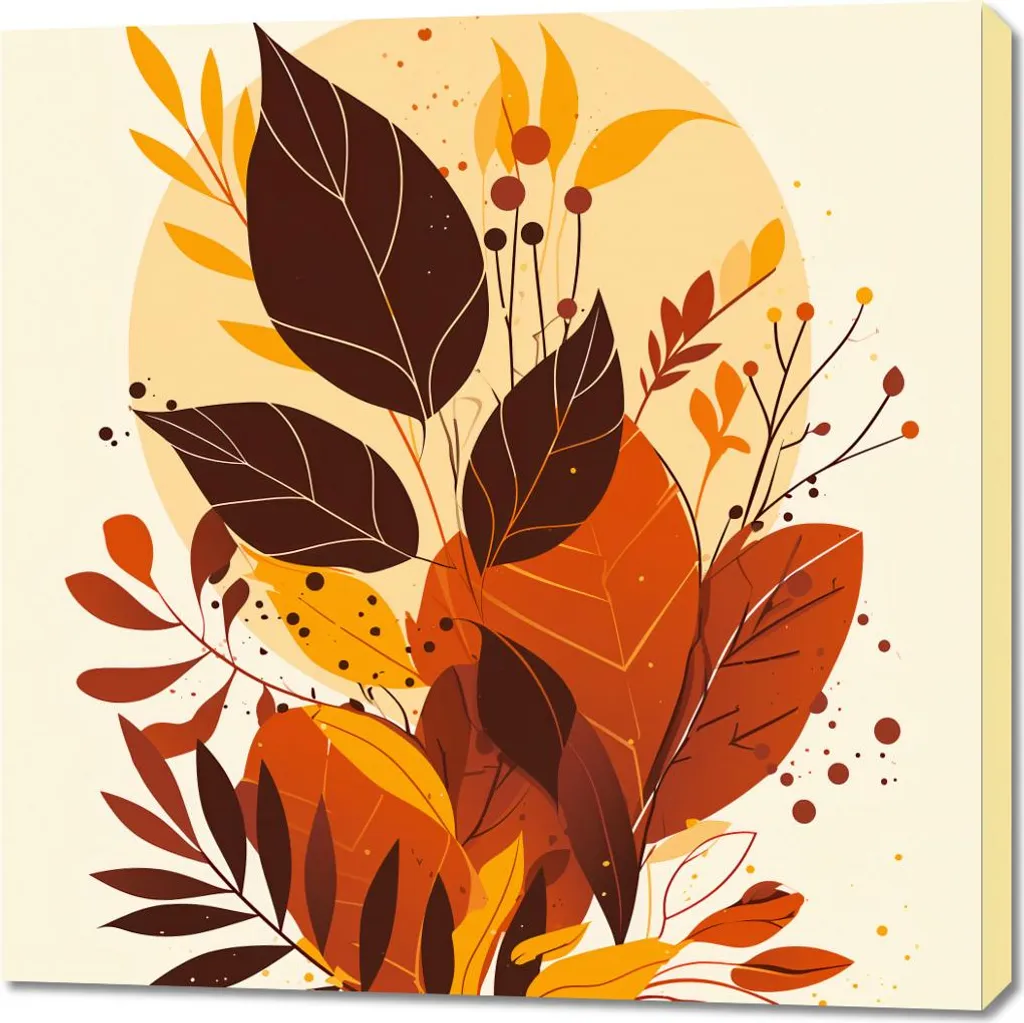 Image 90 x 90 cm Visage coloré Automne pour Égayer une Pièce Trop Sombre