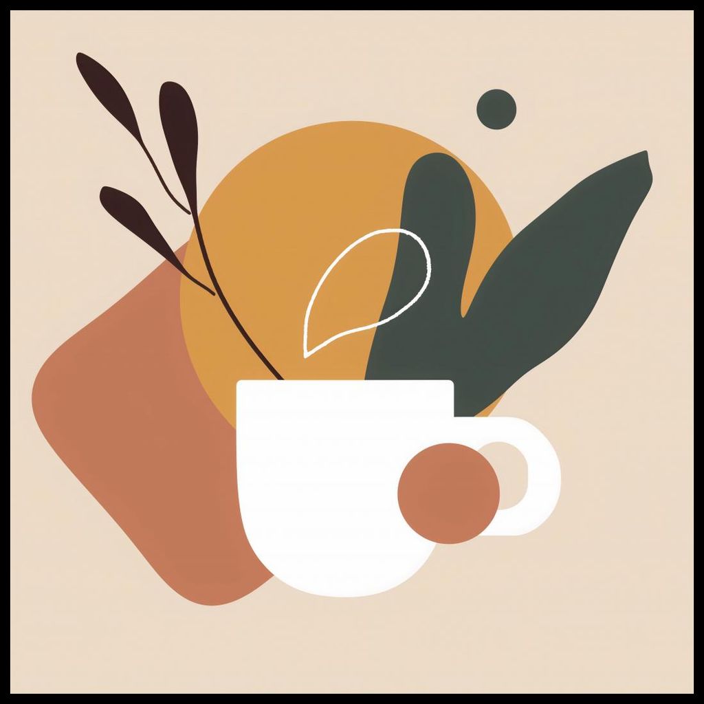 Poster 100x100cm Morgenkaffee