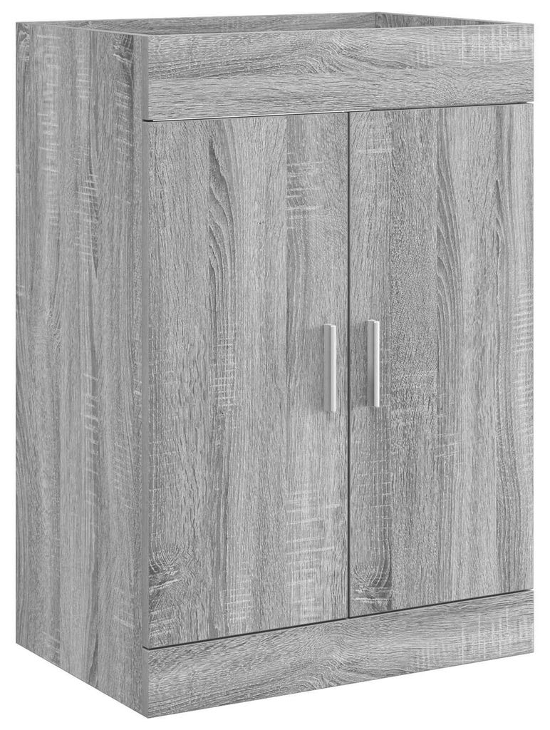 vidaXL Badunterschrank Grau Sonoma 56 x 37,5 x 81 cm Holzwerkstoff