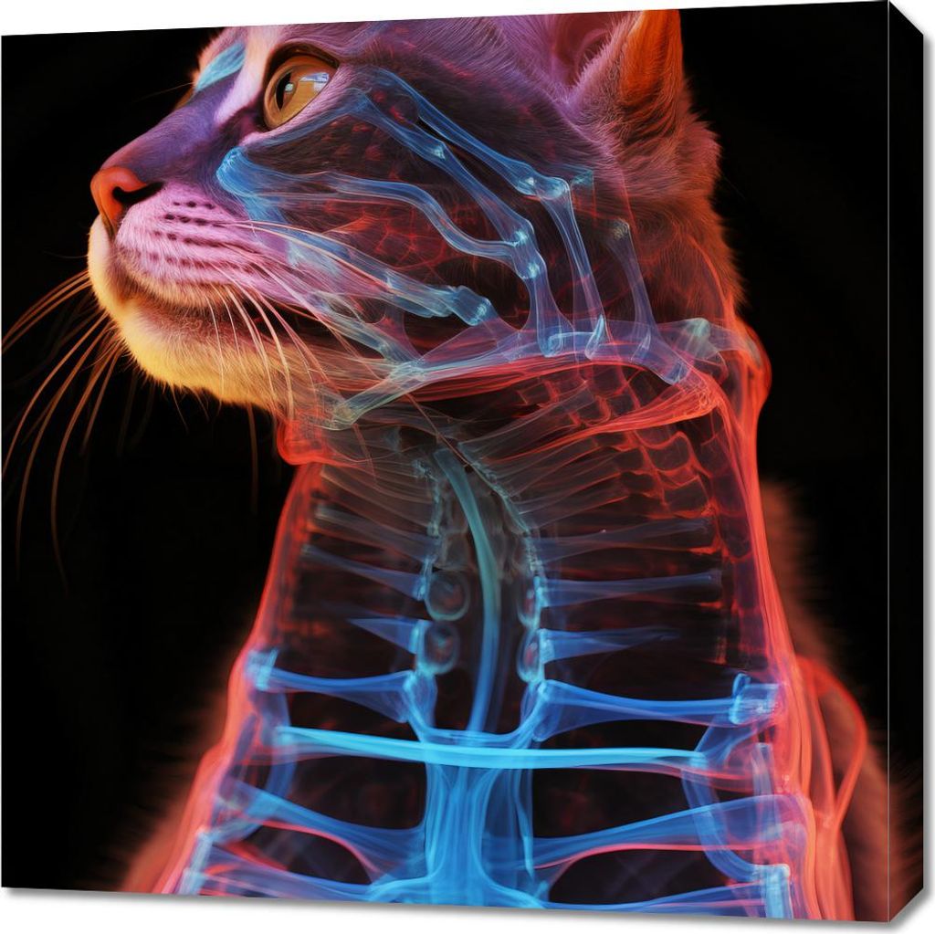 Bild 70x70cm Anatomie einer Katze