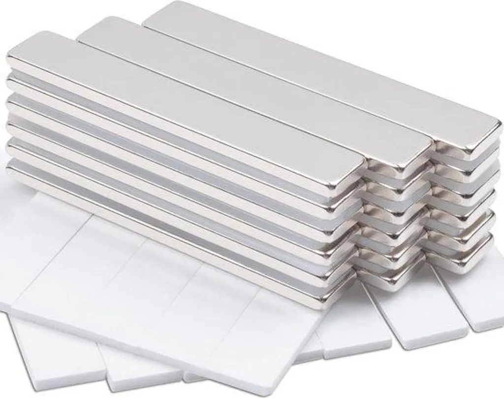 Aimants néodyme de bricolage 60x10x3 mm pour fixation sans percer