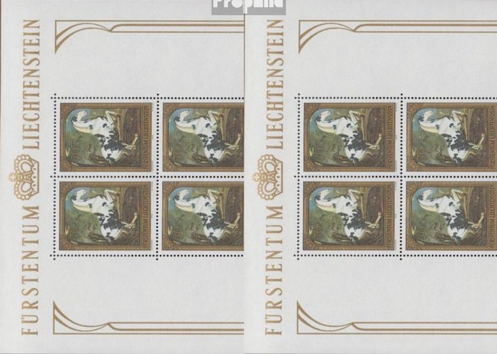 Briefmarken Liechtenstein 1978 Mi 717Klb-719Klb Kleinbogen (kompl.Ausg.) gestempelt Gemälde