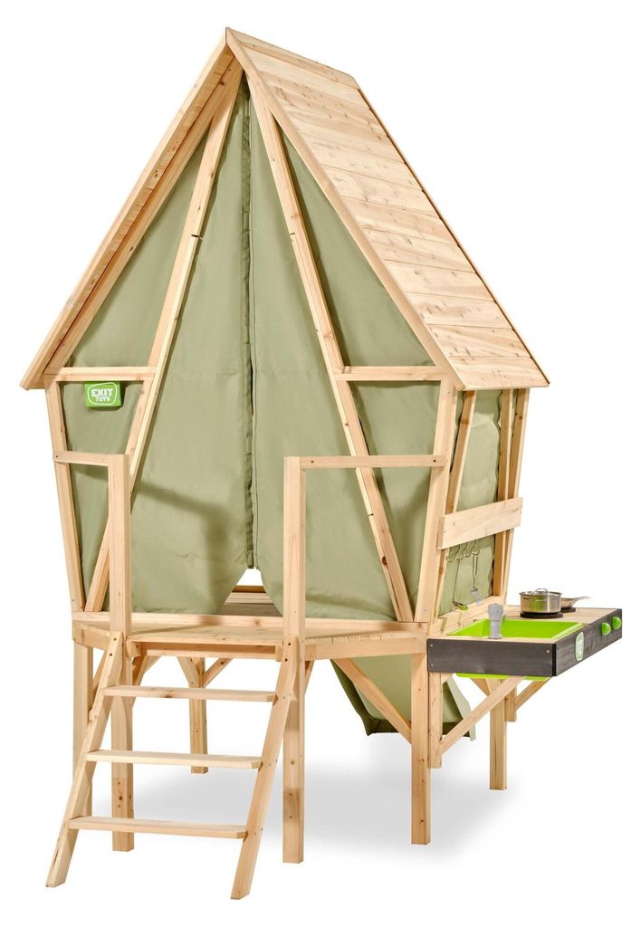 EXIT Yuki 350 Spielhaus, mit Rutsche & Spielküche, Spielhaus für Draußen, Kinder