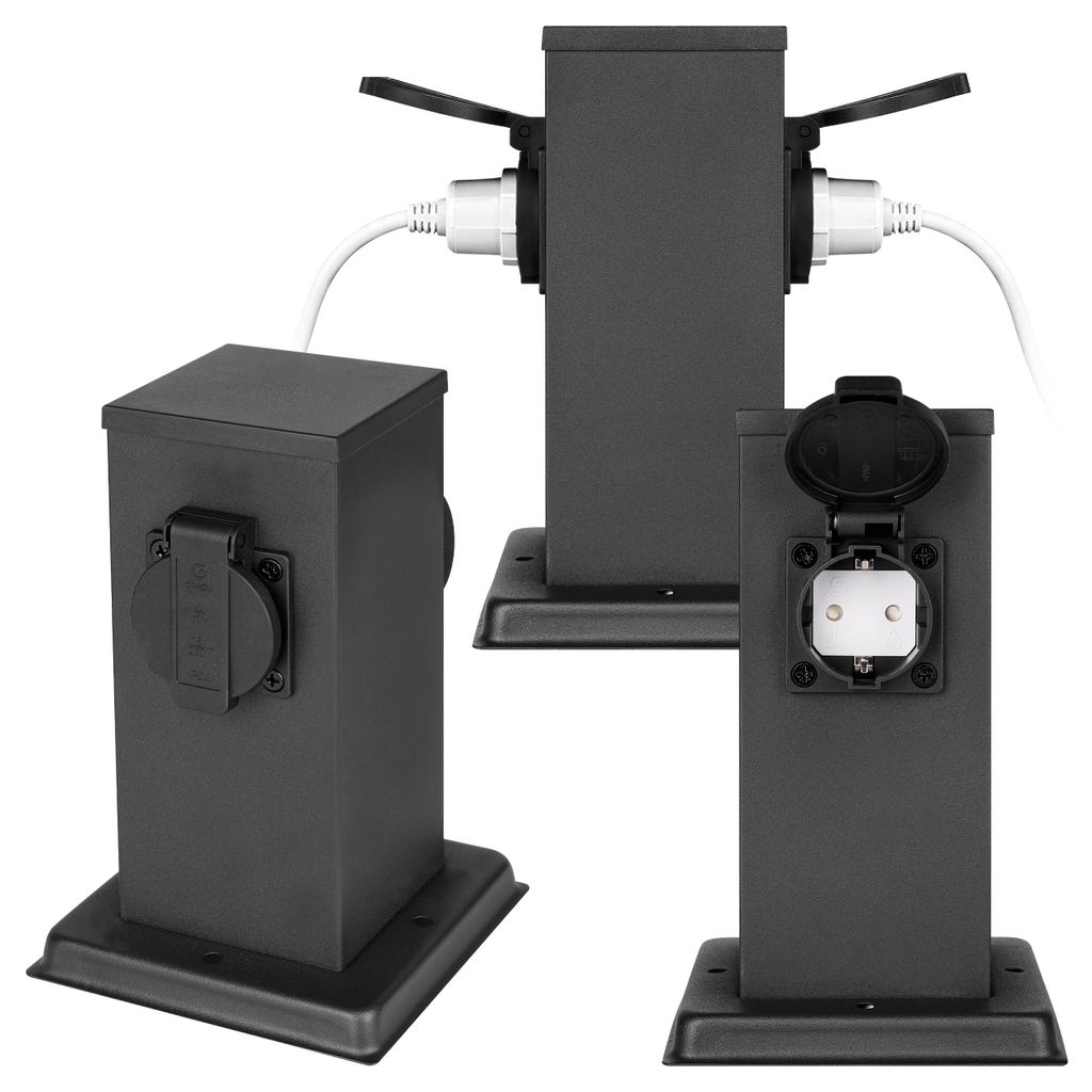 MasterLED zahradní zásuvka Ontario 230V - 20cm černá - 2x Obrázek produktu 
