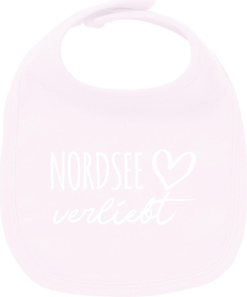 Huuraa Unisex Babylatz Nordsee verliebt Geschenk Babypink Baumwolle Nordsee Mitbringsel