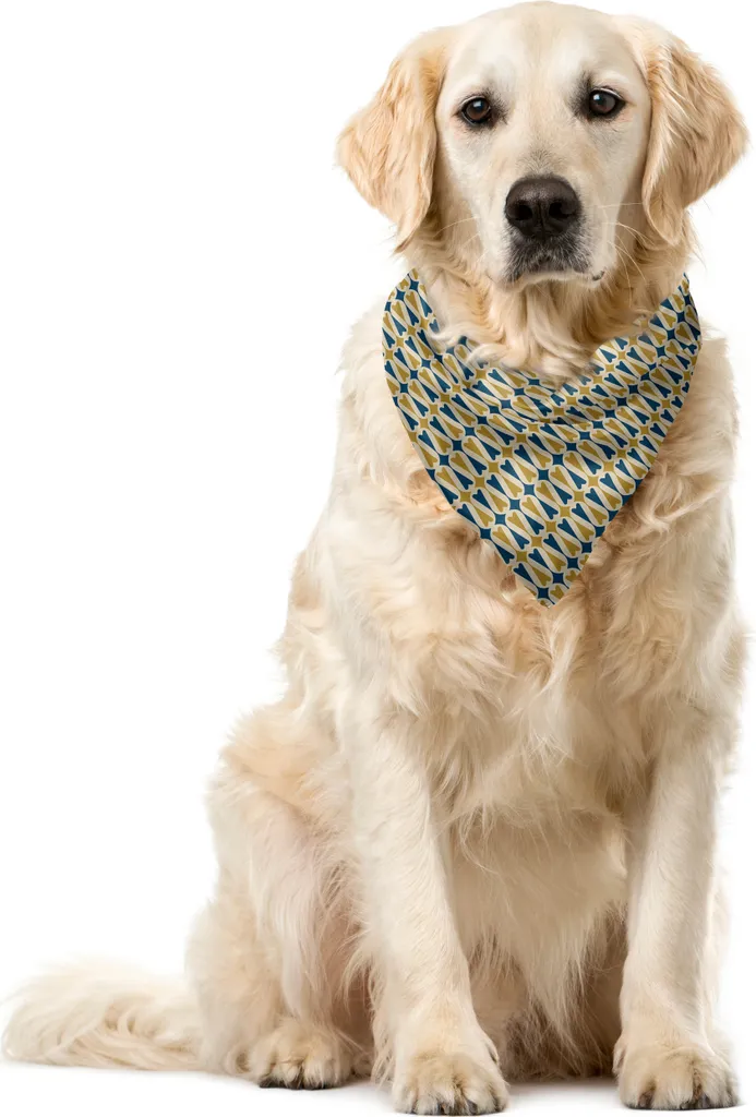 Accessorio Cane ABAKUHAUS Bandana Blu e Gialla 55x55 cm Trendy