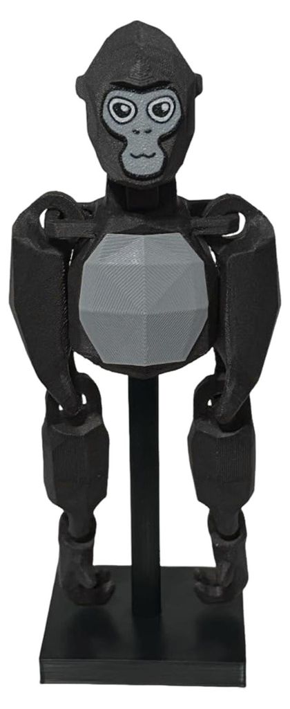 15 cm große Gorilla-Figur mit Ständer, 3D-gedruckt, bewegliche Gelenke, geometrischer Orang-Utan, Schreibtischspielzeug, Dekoration, Ornament, Ge...