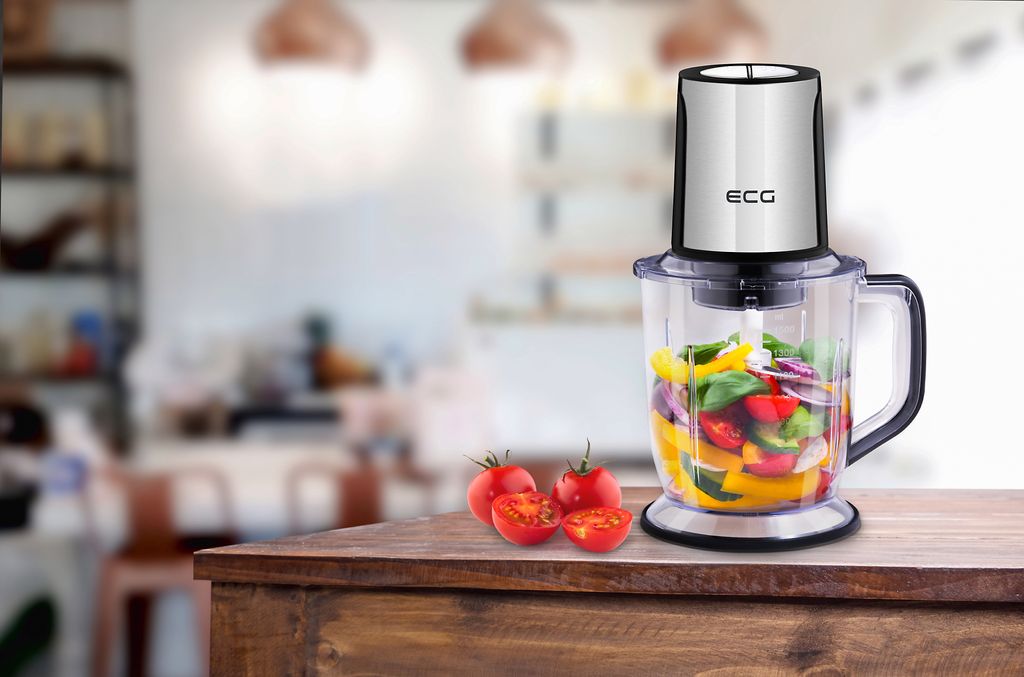 ECG SP 4015 Chop&Cut | Zerkleinerer | 400W | Turbo-Funktion | Sicherung | Silber/Schwarz |