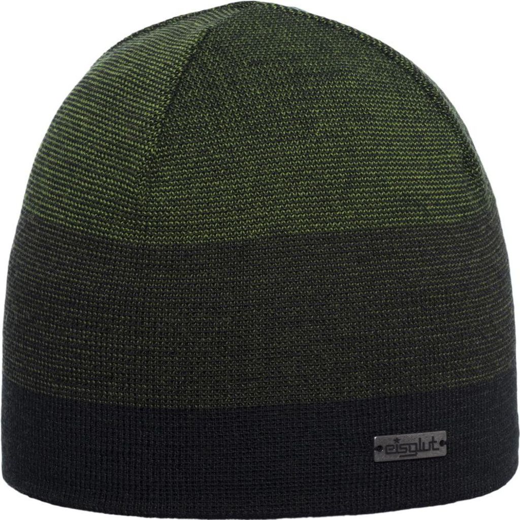 Eisglut Beanie Mütze Rentona Rewoolife mit Strichmuster , grün, Gr. Einheitsgröße