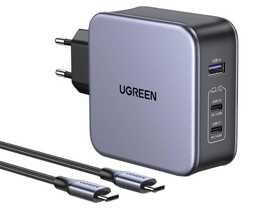 UGREEN Nexode USB-A+2*USB-C 140W GaN Fast Charger+USB-C Produktbild 