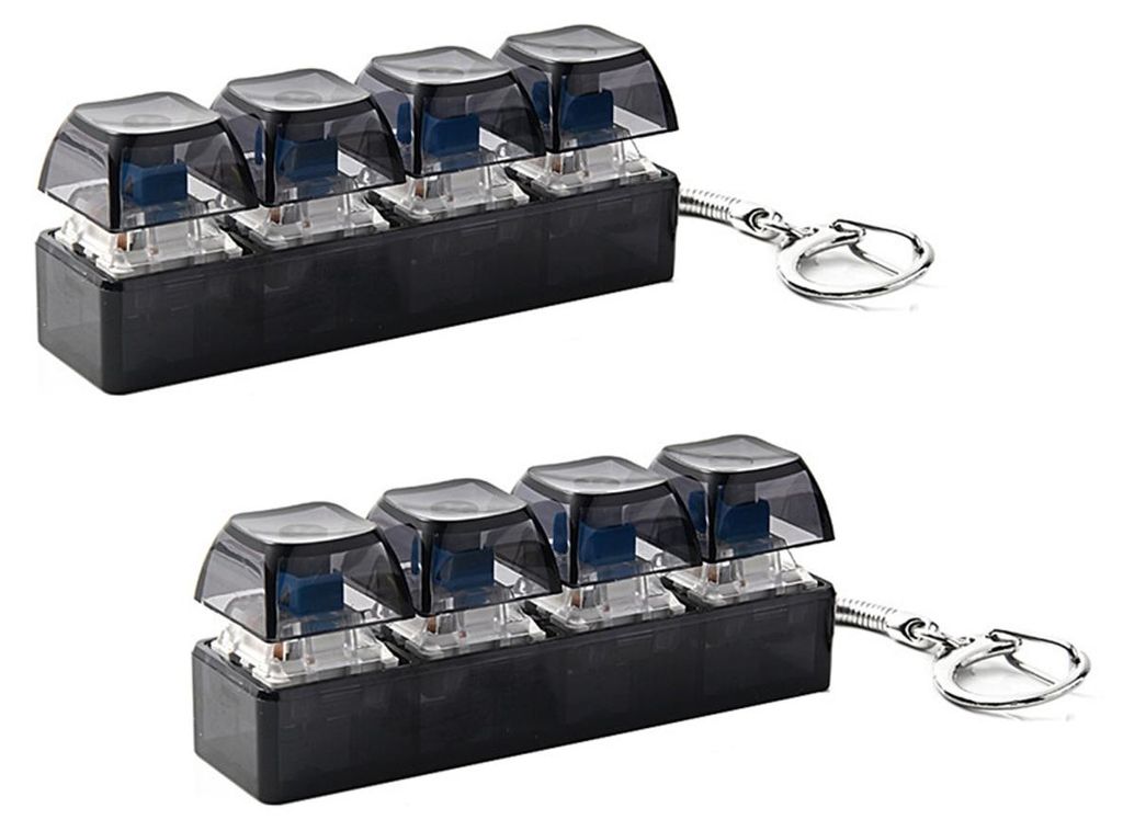 2er Set RGB Fidget Tastatur Schlüsselanhänger – 4-Tasten Produktbild 