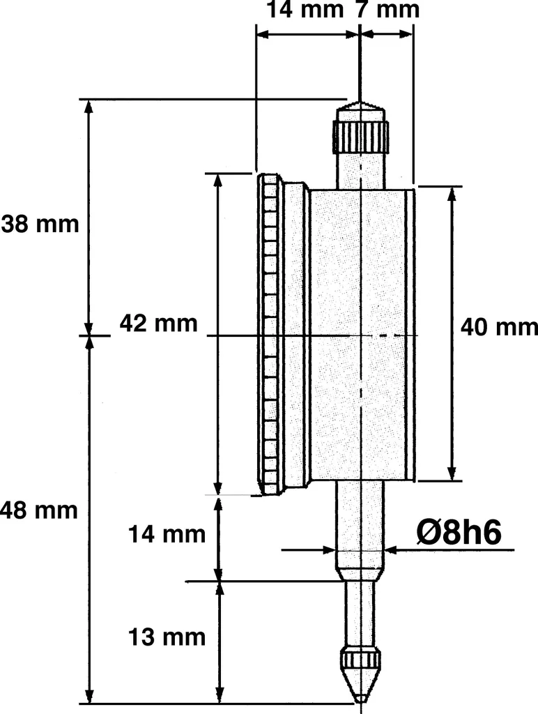 Indicateur à cadran LIMITE course 5mm avec résolution haute précision - 3