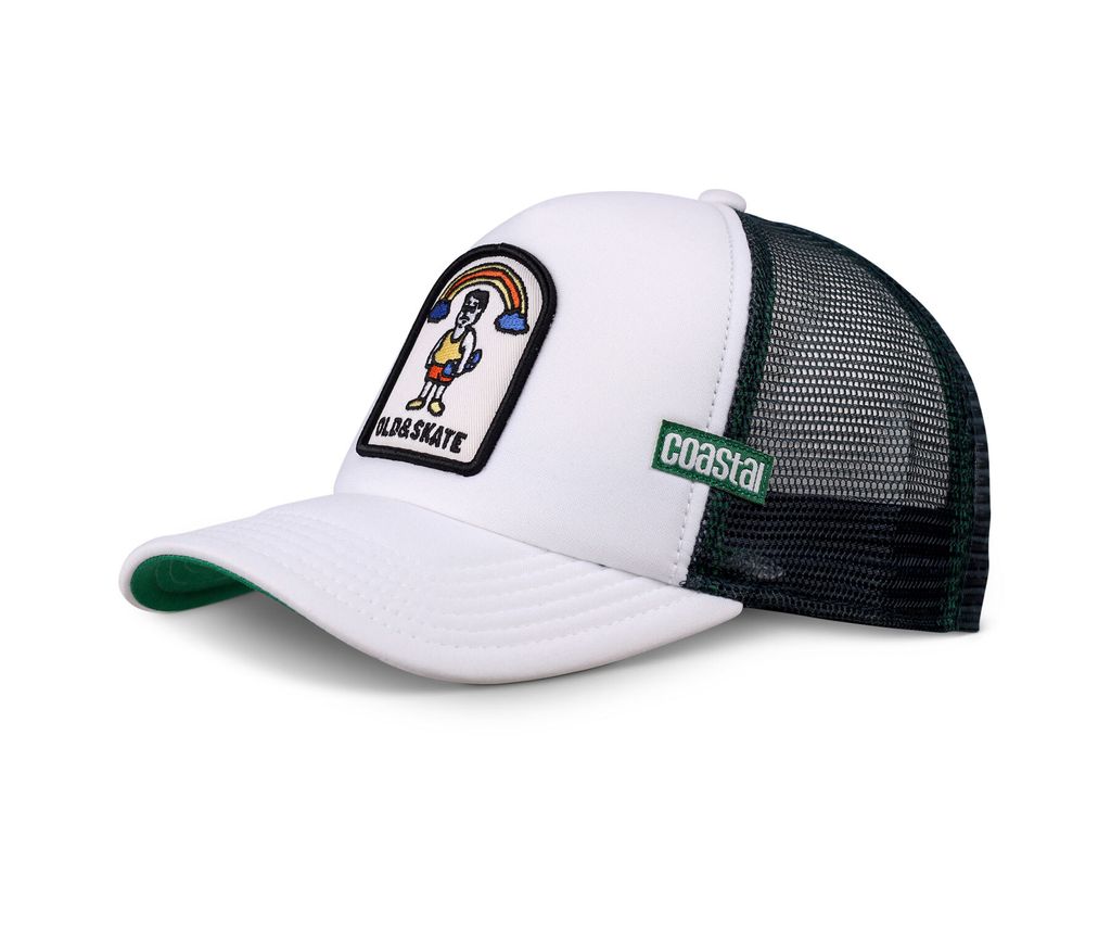 Coastal HFT Trucker Cap Old & Skate White