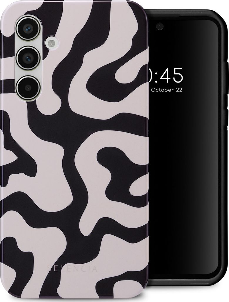 Selencia Vivid Back Cover Samsung Galaxy A55 - Art Wave Black